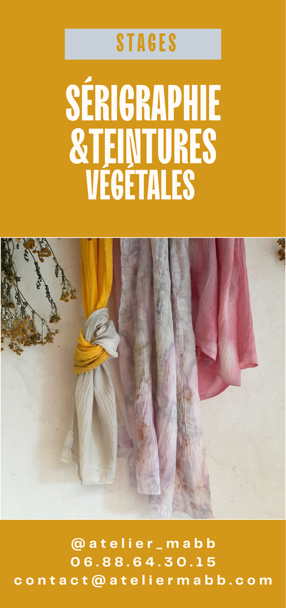Atelier encres végétales 6/12ans